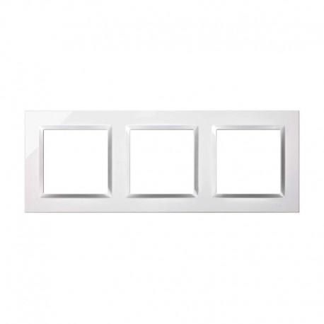 Marco triple para enchufe empotrable S-10