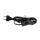 Cable de conexión plano con interruptor 2x0.75mm 1,5m