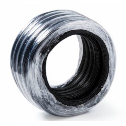 Tubo corrugado de plástico negro