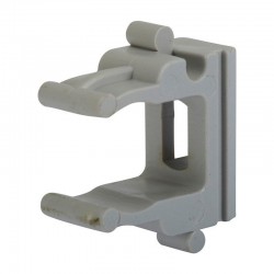 Abrazadera tipo clip de PVC gris 10uds. para fijación tuberías
