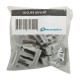 Abrazadera tipo clip de PVC gris 10uds. para fijación tuberías