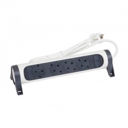 Base múltiple giratoria 4 tomas Schuko con cable 1,5m