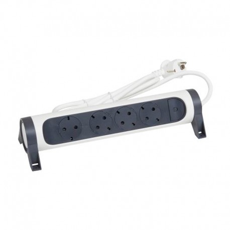 Base múltiple giratoria 4 tomas Schuko con cable 1,5m
