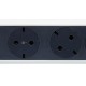 Base múltiple giratoria 4 tomas Schuko con cable 1,5m