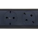Base múltiple giratoria 4 tomas Schuko con cable 1,5m
