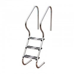 Escalera 3 peldaños para muro piscina