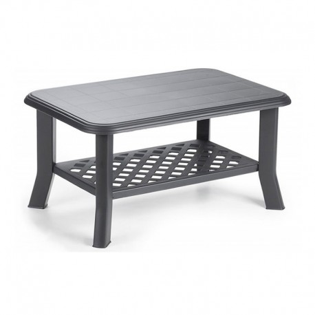 Mesa de resina antracita jardín Lario