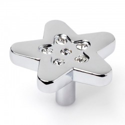 Pomo de mueble de zamak estrella 37mm