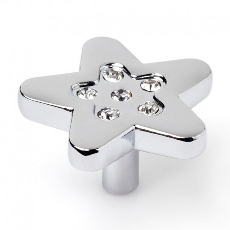 Pomo de mueble de zamak estrella 37mm