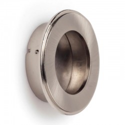 Pomo de metal para encastrar níquel satinado 34mm