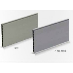 Zocalo PVC Aluminio Plata Mate de 145