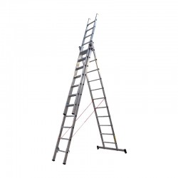 Escalera profesional aluminio 3x11 peldaños