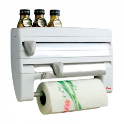 Portarrollos de cocina blanco 4 en 1
