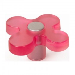 Pomo infantil forma flor magenta de ABS