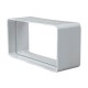 Empalme rectangular plano PVC 110x55mm