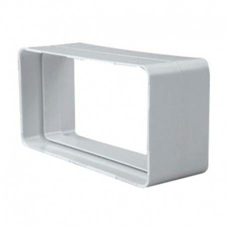 Empalme rectangular plano PVC 110x55mm