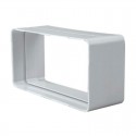 Empalme rectangular plano PVC 110x55mm