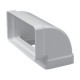 Codo rectangular vertical 90º 110x55mm