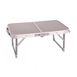 Mesa plegable de madera/acero gris playa