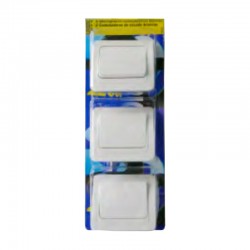 Kit 3 interruptor/conmutador 10A-250V