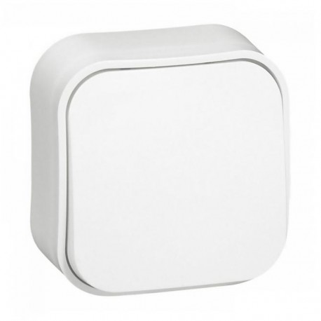 Conmutador superficie blanco 10A Forix