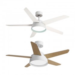 Ventilador de techo DC con luz led + mando reversible Ø132cm Lebeche