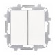 Conmutador/interruptor doble empotrable blanco Sky