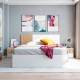 Cabecero + 2 mesitas blanco artik/natural 266x34x89cm Ethna