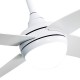 Ventilador de techo DC blanco con luz led + mando Ø117cm Klod