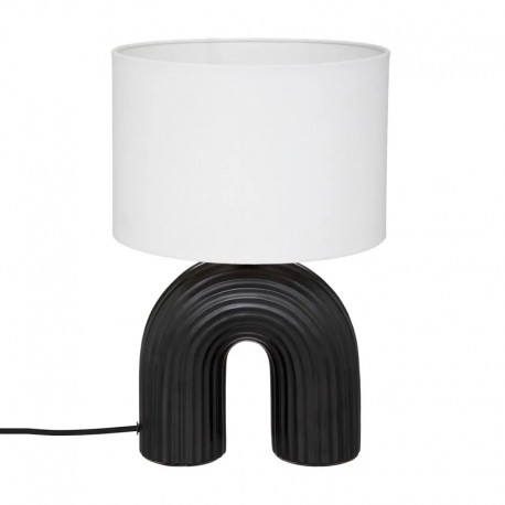 Lámpara de sobremesa blanca/negra E27 60W Eidel