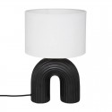 Lámpara de sobremesa blanca/negra E27 60W Eidel