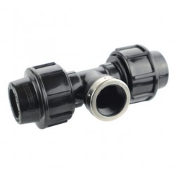 Te rosca hembra 32mmx1" c/refuerzo inox.