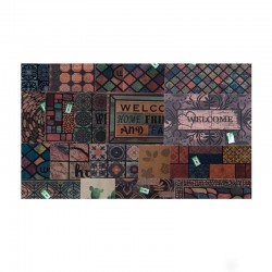 Felpudo de poliéster/PVC reciclado Cariba surtidos 40x70cm