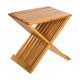 Taburete plegable de bambú para baño
