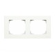 Marco doble enchufe empotrable blanco Sky