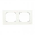 Marco doble enchufe empotrable blanco Sky