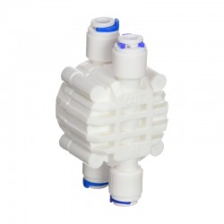 Válvula de 4 vías para ósmosis 1/4"