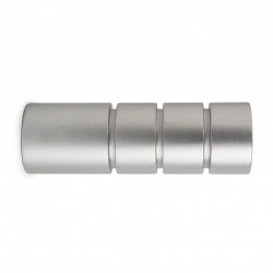 Terminal cilíndrico de metal plata 22mm TD22