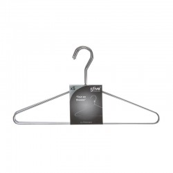 Set de 5 perchas de metal cromadas 40x21cm