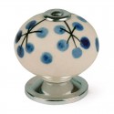 Pomo de mueble de porcelana flores Japón 40mm