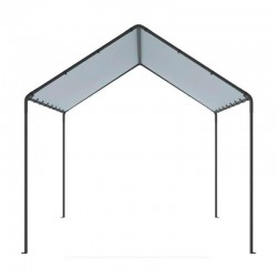 Pérgola carpot de acero gris 3x4m