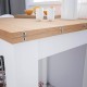 Mesa auxiliar extensible blanco/roble Livre