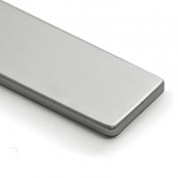 Terminación para encimera de cocina recta plata 40mm