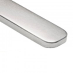 Terminación para encimera de cocina redondeada plata mate 2R 30mm