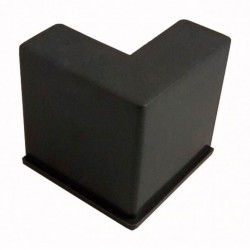 Esquina rectangular negra para copete de cocina