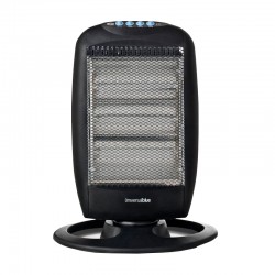 Calefactor halógeno oscilante negro 1200W Paraíso