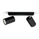 Regleta de 2 focos negra GU10 5,5W Kosipo Philips