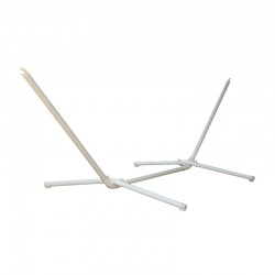 Soporte metálico para hamaca de acero blanco