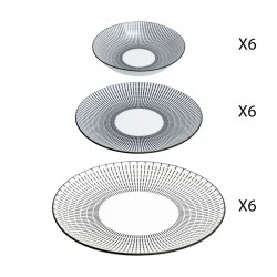 Vajilla decorativa de porcelana 18 uds. Lunis