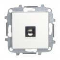 Toma de teléfono RJ12 empotrable blanca Sky